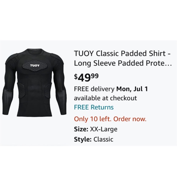 NWT Men’s TUOY Padded Long Sleeve Shirt - Picture 3 of 12